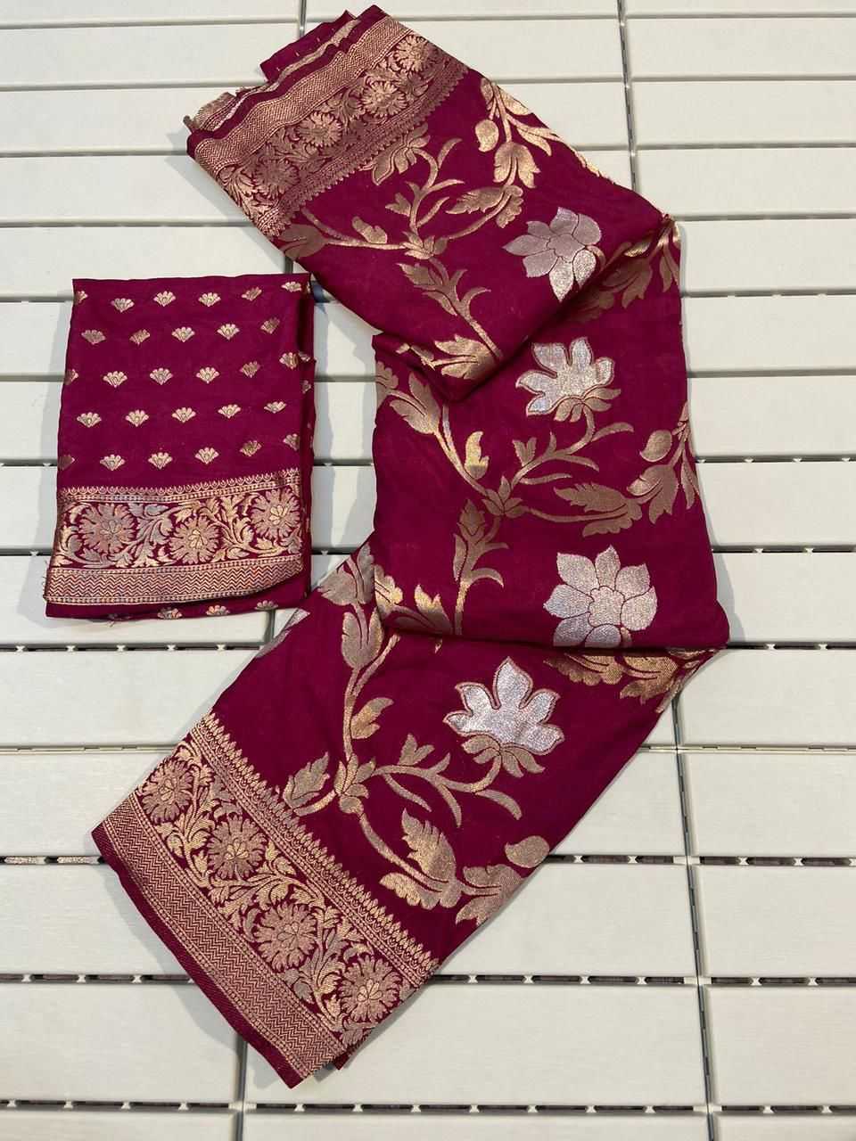 YNF Wholesale Georgette Fancy Sarees  | Surat Manufacturer