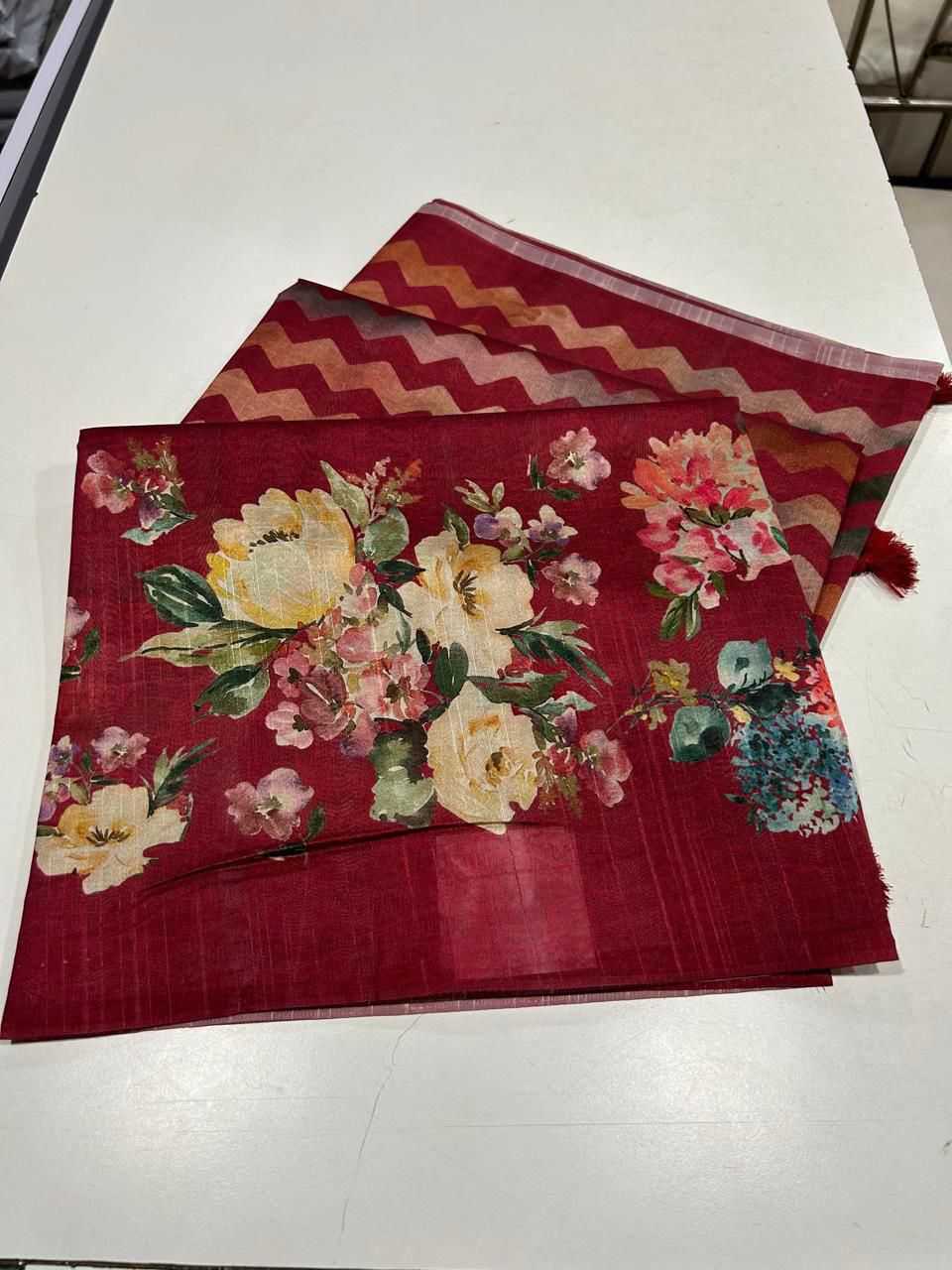 YNF Wholesale Tussar Silk Printed Sarees  | Surat Manufacturer