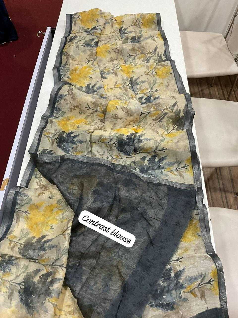 YNF Wholesale Linen Designer Sarees  | Surat Manufacturer