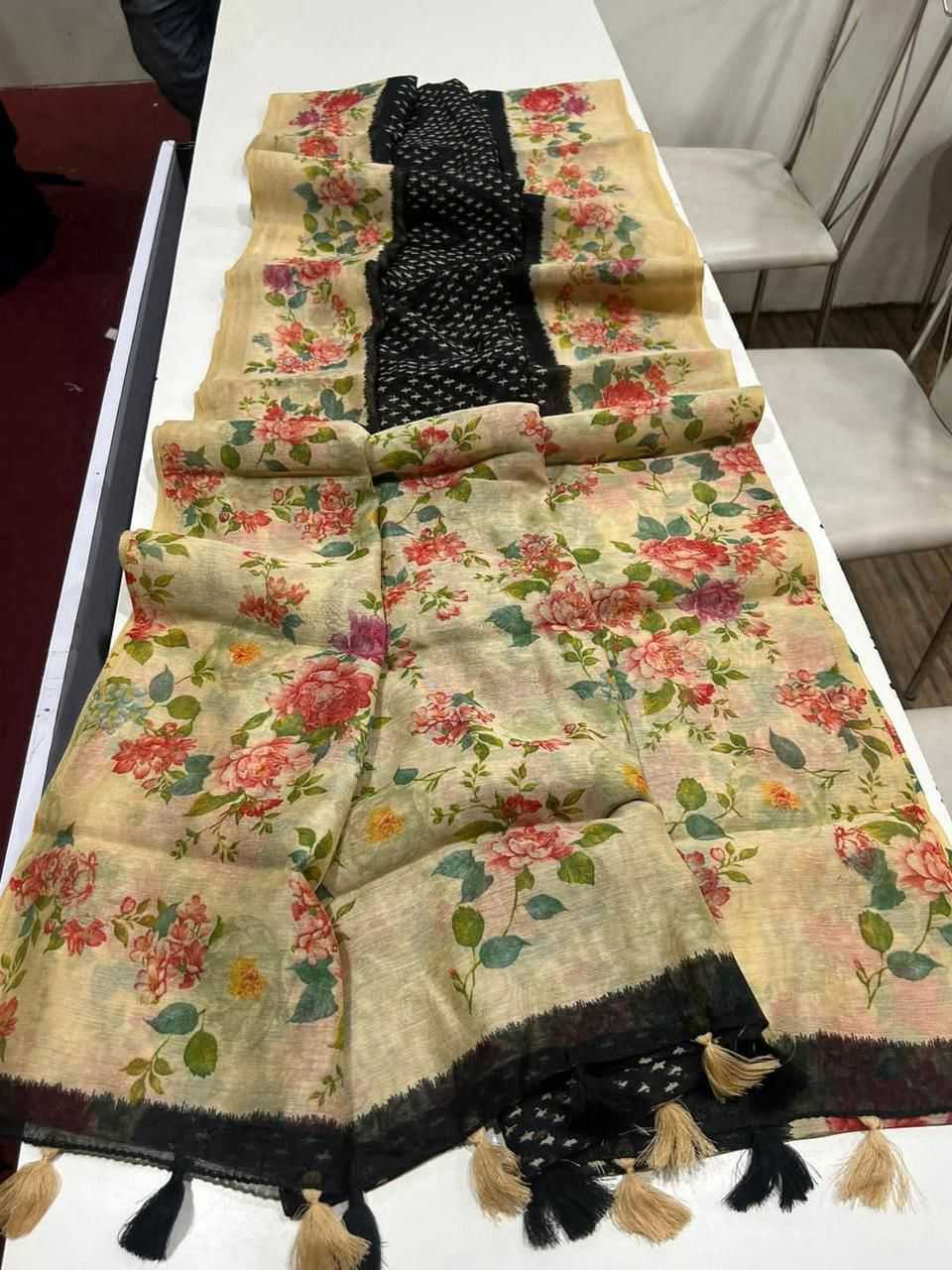YNF Wholesale Linen Fancy Sarees  | Surat Manufacturer