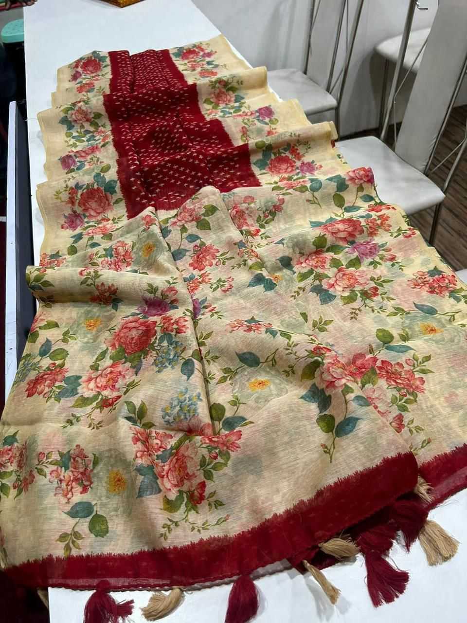 YNF Wholesale Linen Fancy Sarees  | Surat Manufacturer