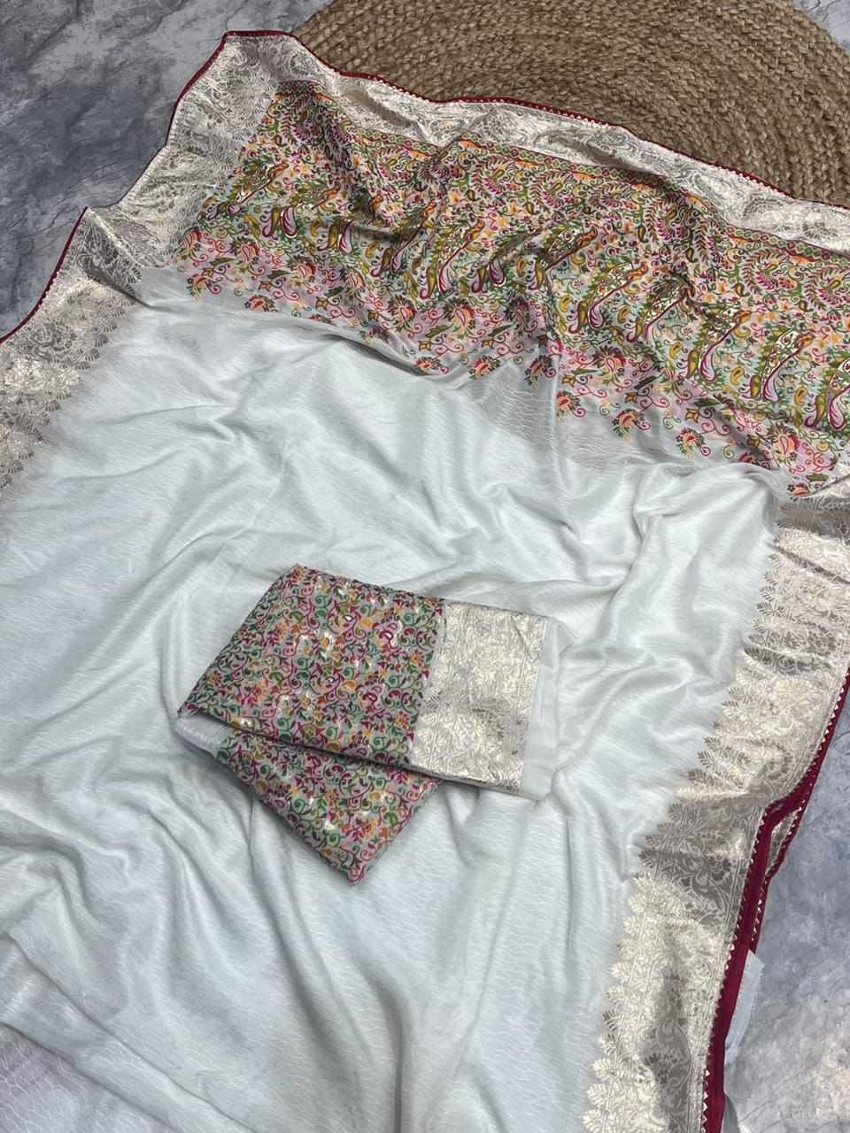 YNF Wholesale Russian Silk Lace Border Sarees  | Surat Manufacturer