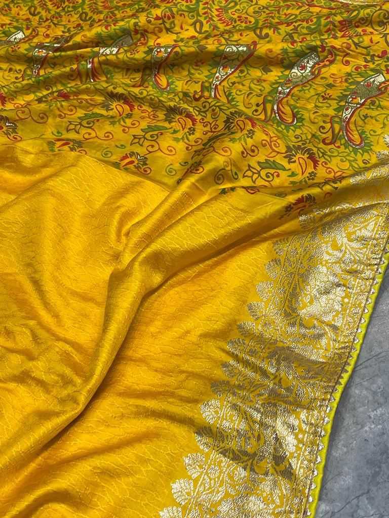 YNF Wholesale Russian Silk Lace Border Sarees  | Surat Manufacturer