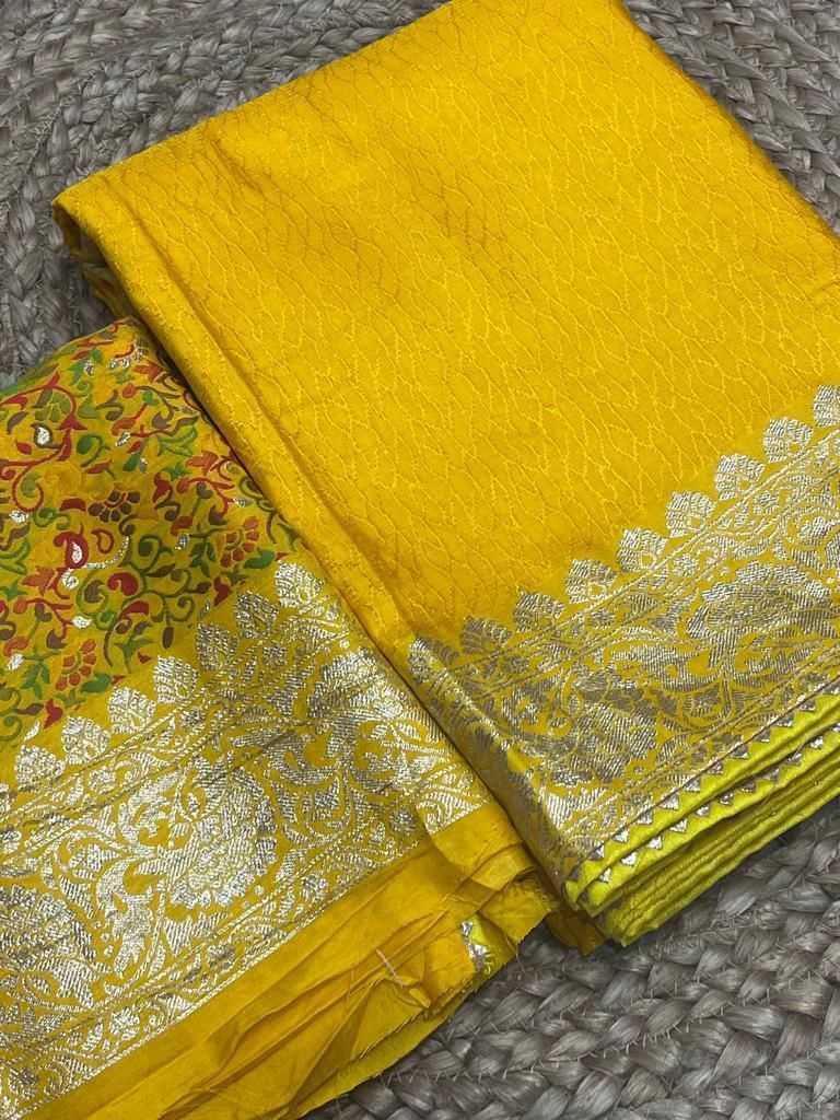 YNF Wholesale Russian Silk Lace Border Sarees  | Surat Manufacturer