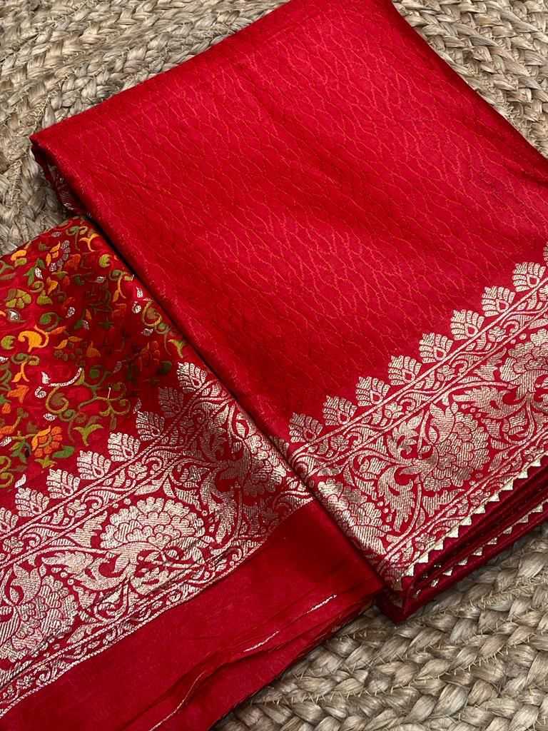 YNF Wholesale Russian Silk Lace Border Sarees  | Surat Manufacturer