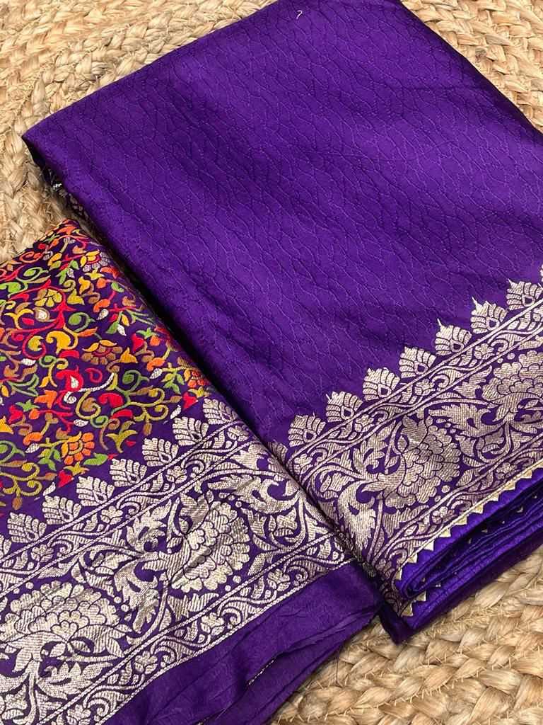 YNF Wholesale Russian Silk Lace Border Sarees  | Surat Manufacturer