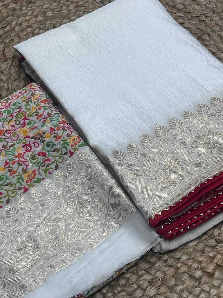 YNF Wholesale Russian Silk Lace Border Sarees  | Surat Manufacturer