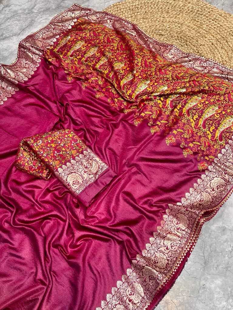 YNF Wholesale Russian Silk Lace Border Sarees  | Surat Manufacturer