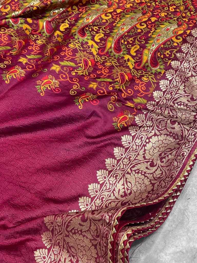 YNF Wholesale Russian Silk Lace Border Sarees  | Surat Manufacturer