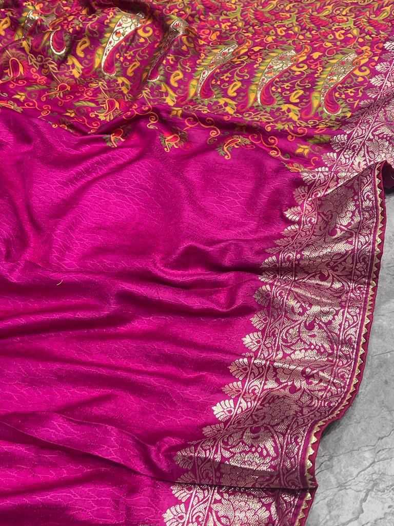 YNF Wholesale Russian Silk Lace Border Sarees  | Surat Manufacturer