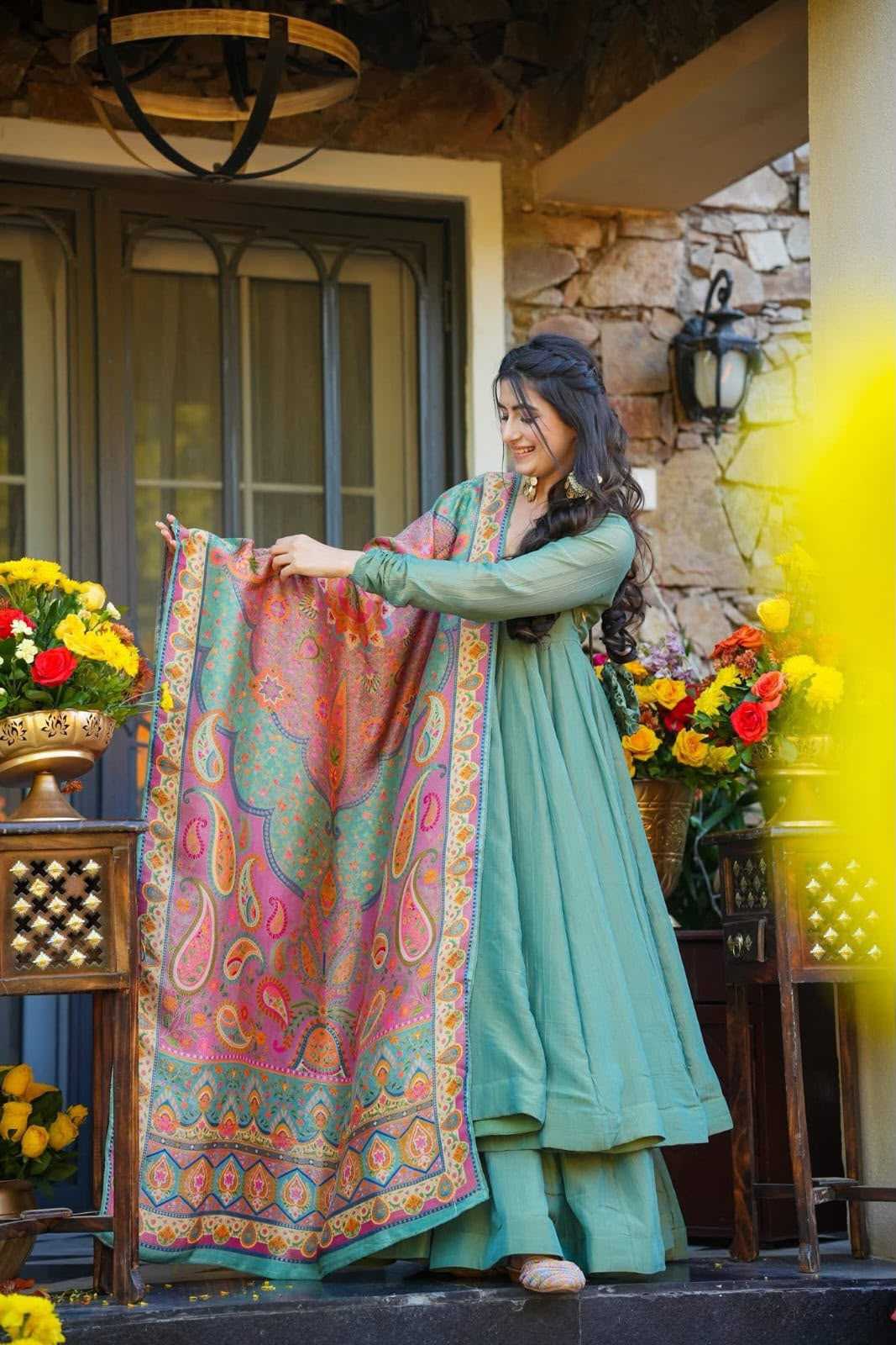 YNF Wholesale Silk Palazzo Suit  | Surat Manufacturer