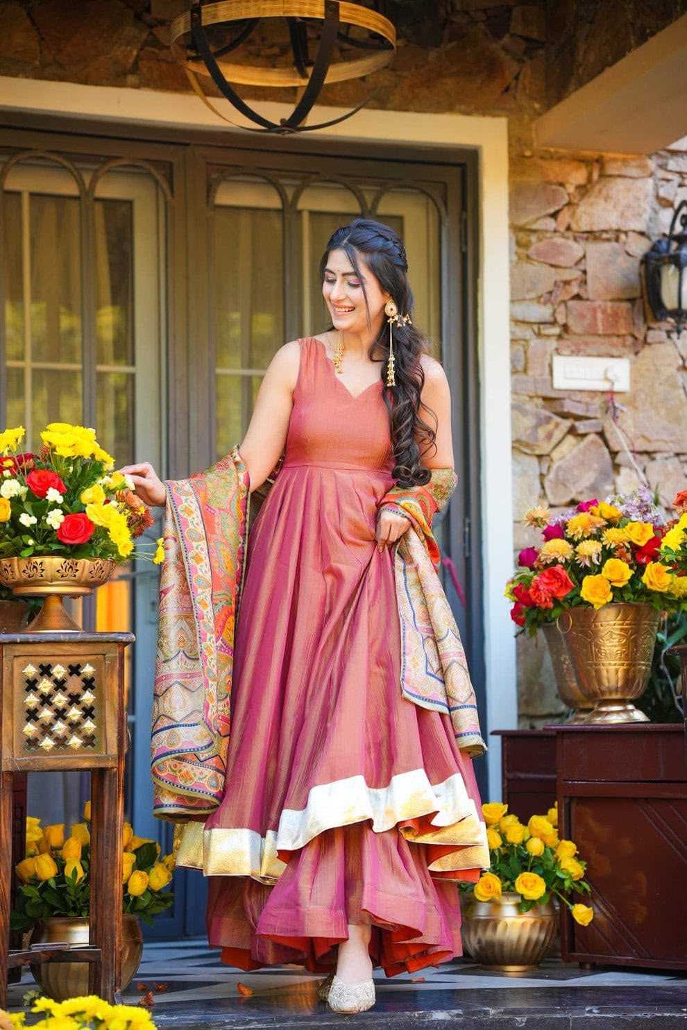 YNF Wholesale Crush Silk Palazzo Suit  | Surat Manufacturer