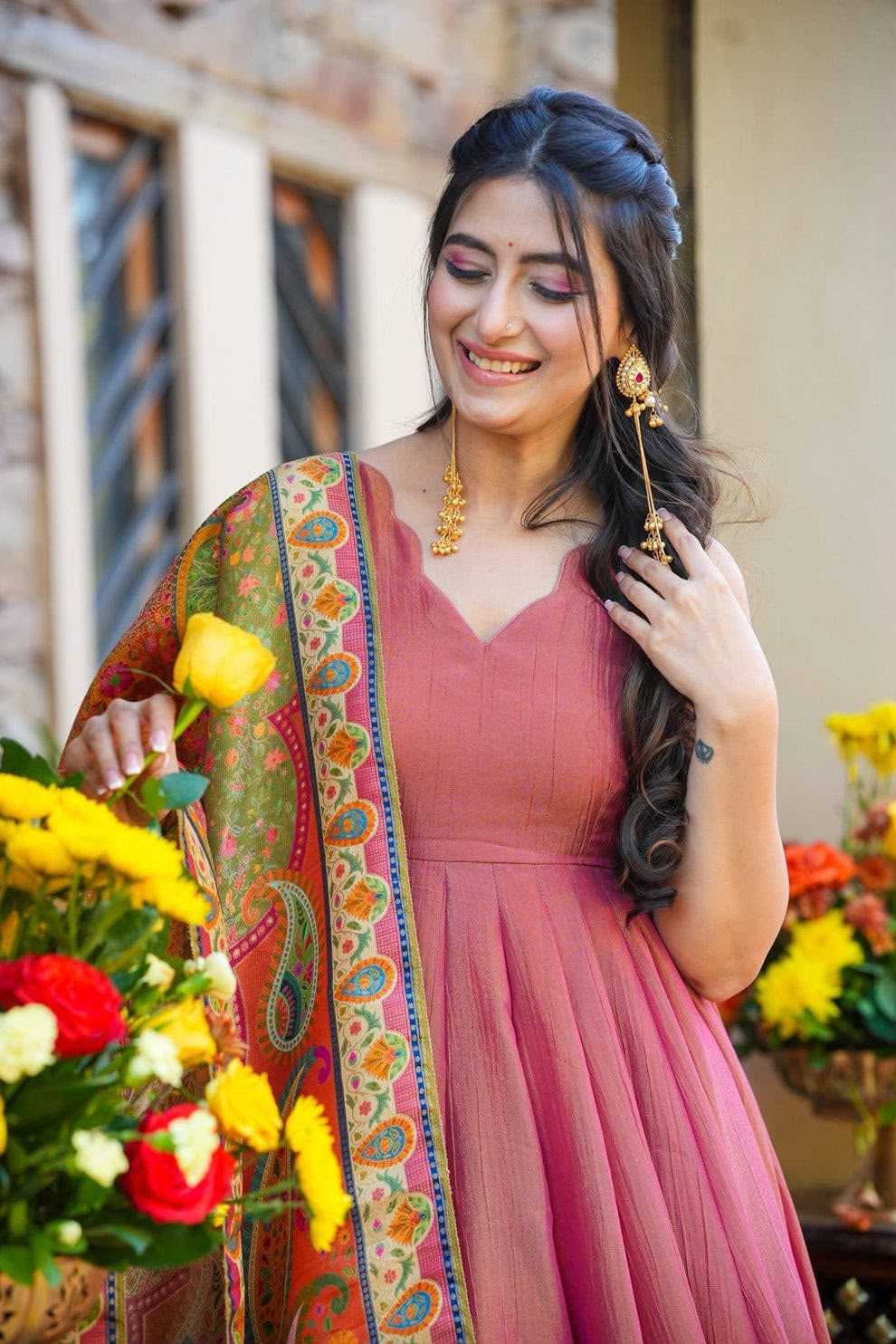 YNF Wholesale Crush Silk Palazzo Suit  | Surat Manufacturer