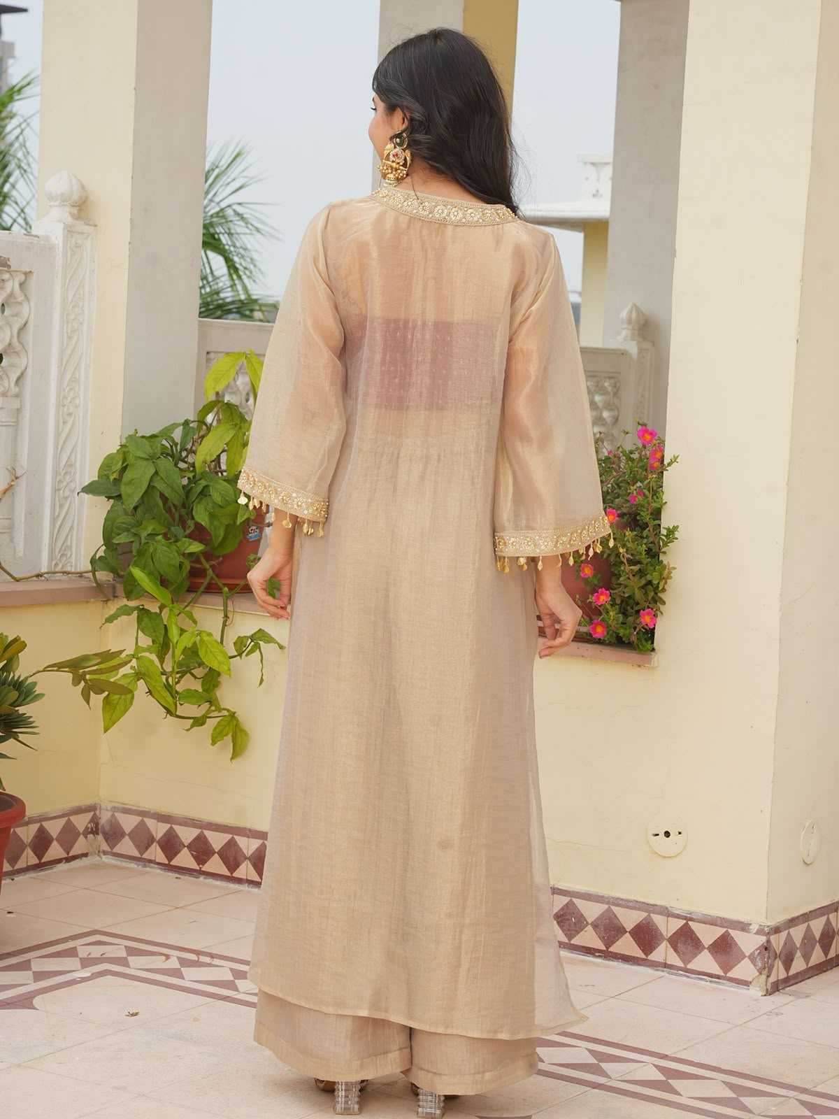YNF Wholesale Tissue Party Wear Kurtis  | Surat Manufacturer