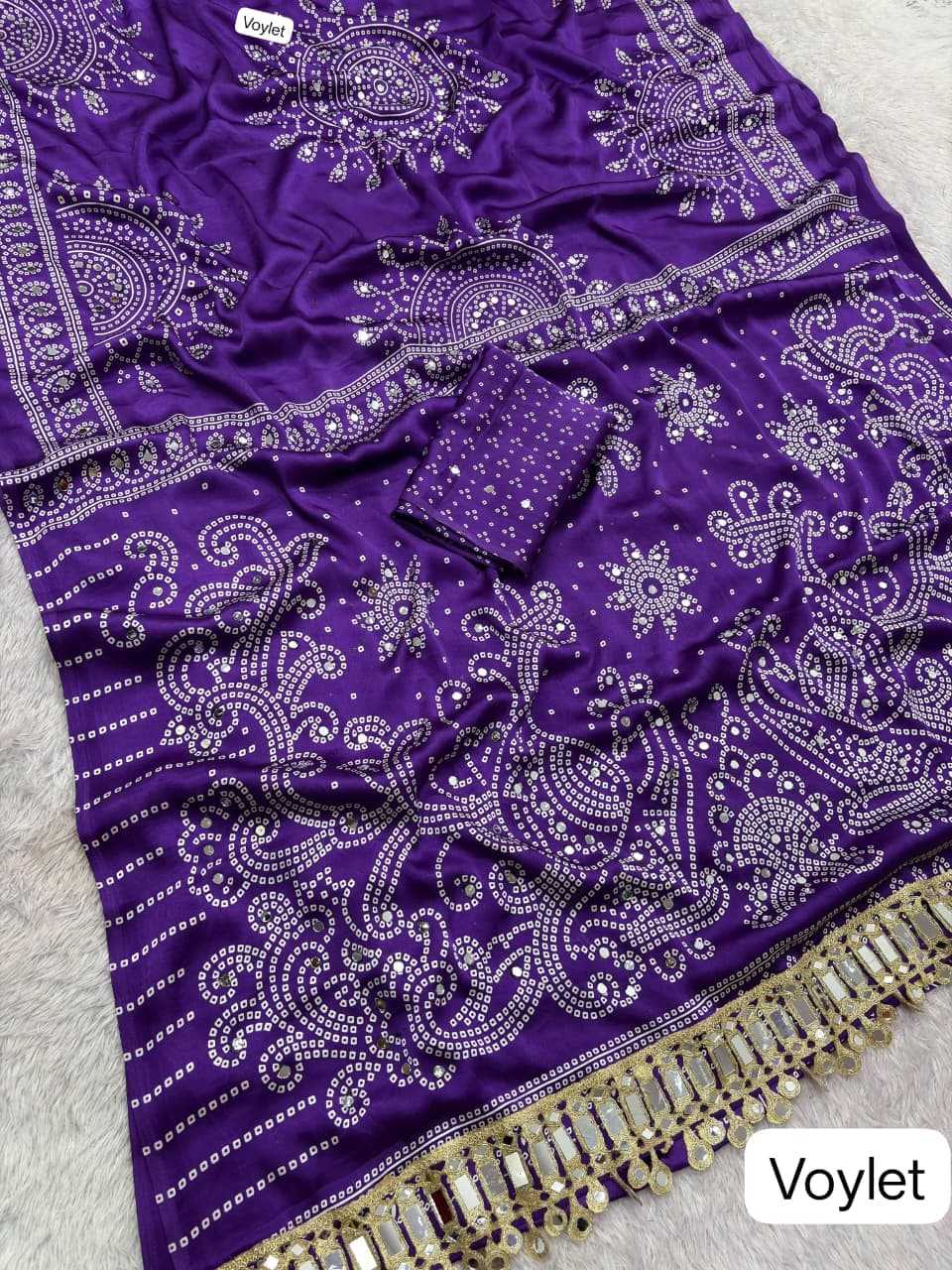 YNF Wholesale Satin Ajrakh Sarees KESH485 Allu | Surat Manufacturer