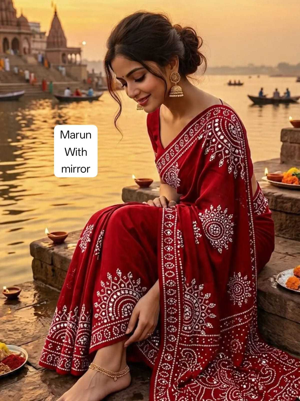 YNF Wholesale Satin Ajrakh Sarees KESH485 Allu | Surat Manufacturer