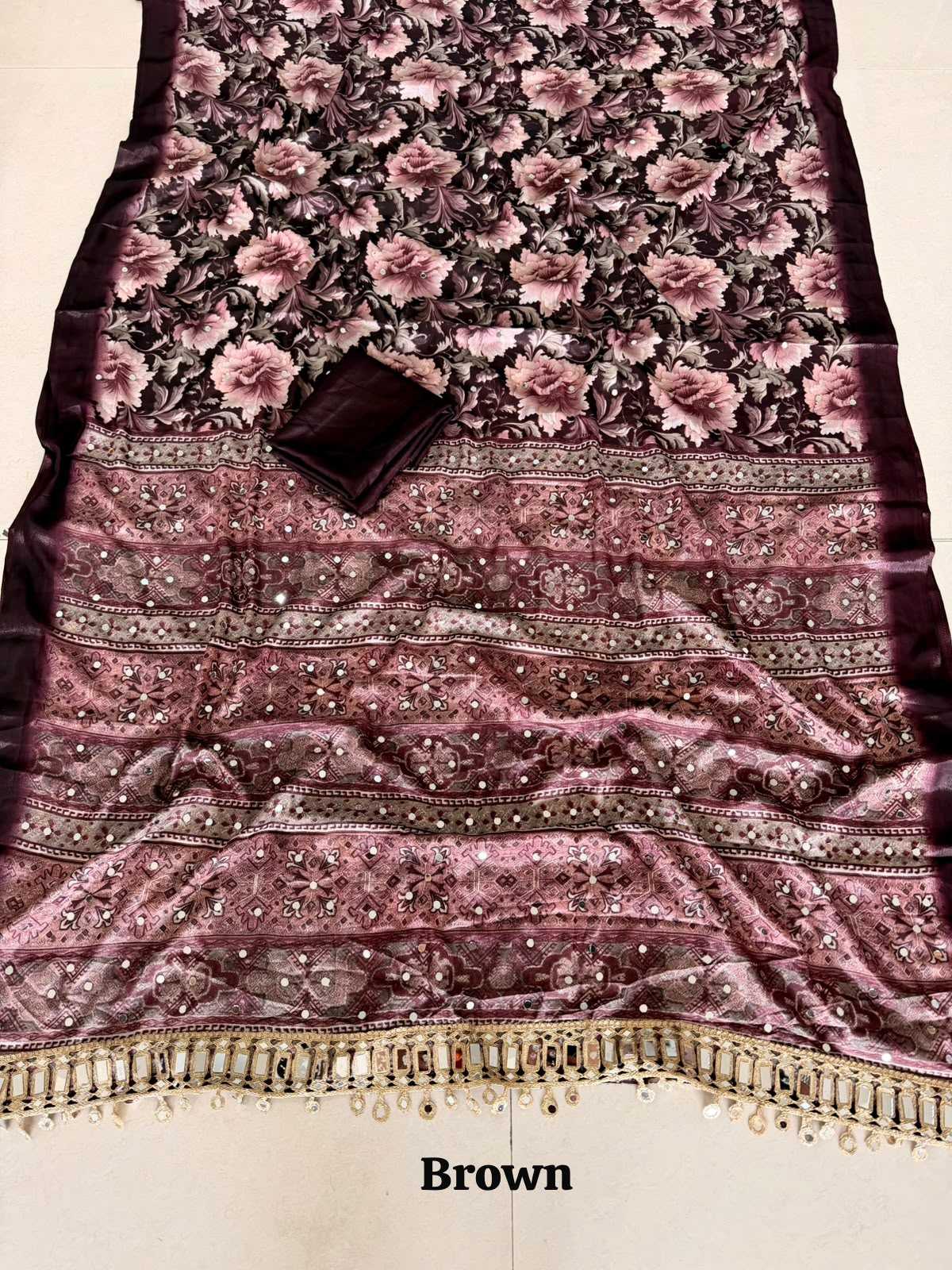 YNF Wholesale Satin Mirror Work Saree KESH485 CHING | Surat Manufacturer
