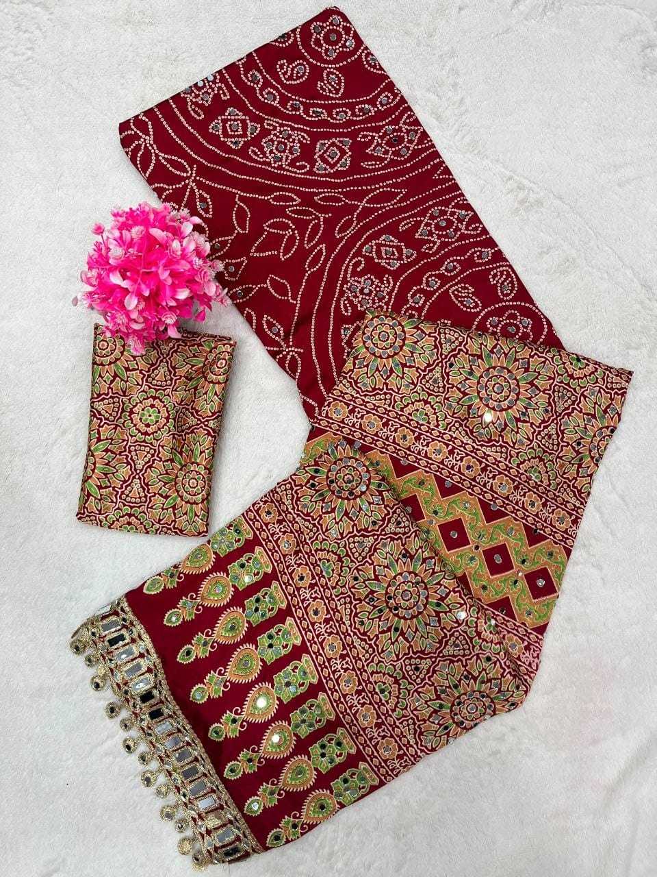 YNF Wholesale Crepe Silk Printed Sarees  | Surat Manufacturer
