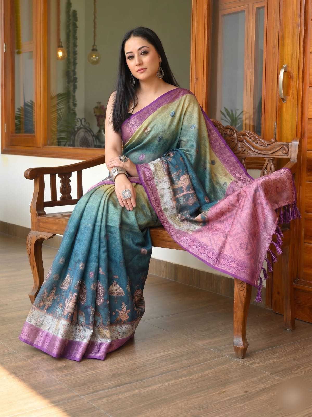YNF Wholesale Tissue Silk Printed Sarees  | Surat Manufacturer