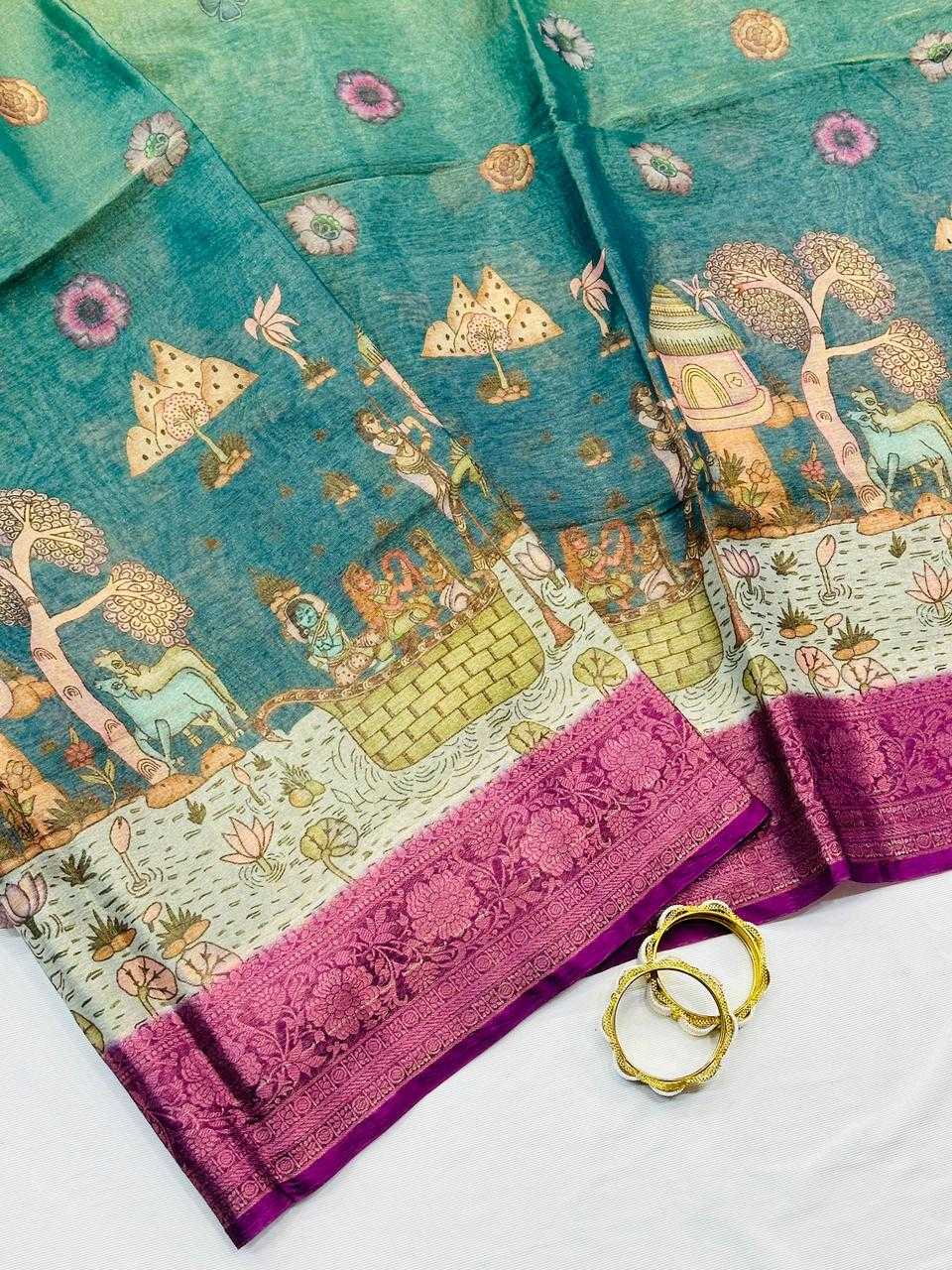 YNF Wholesale Tissue Silk Printed Sarees  | Surat Manufacturer