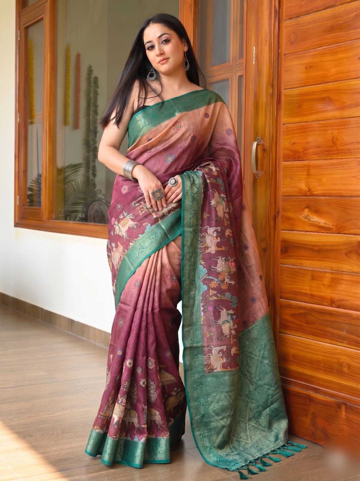 YNF Wholesale Tissue Silk Printed Sarees  | Surat Manufacturer