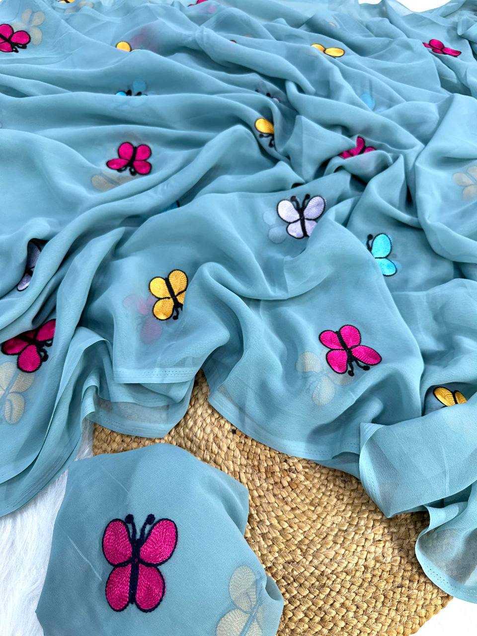 YNF Wholesale Georgette Party Wear Sarees  | Surat Manufacturer