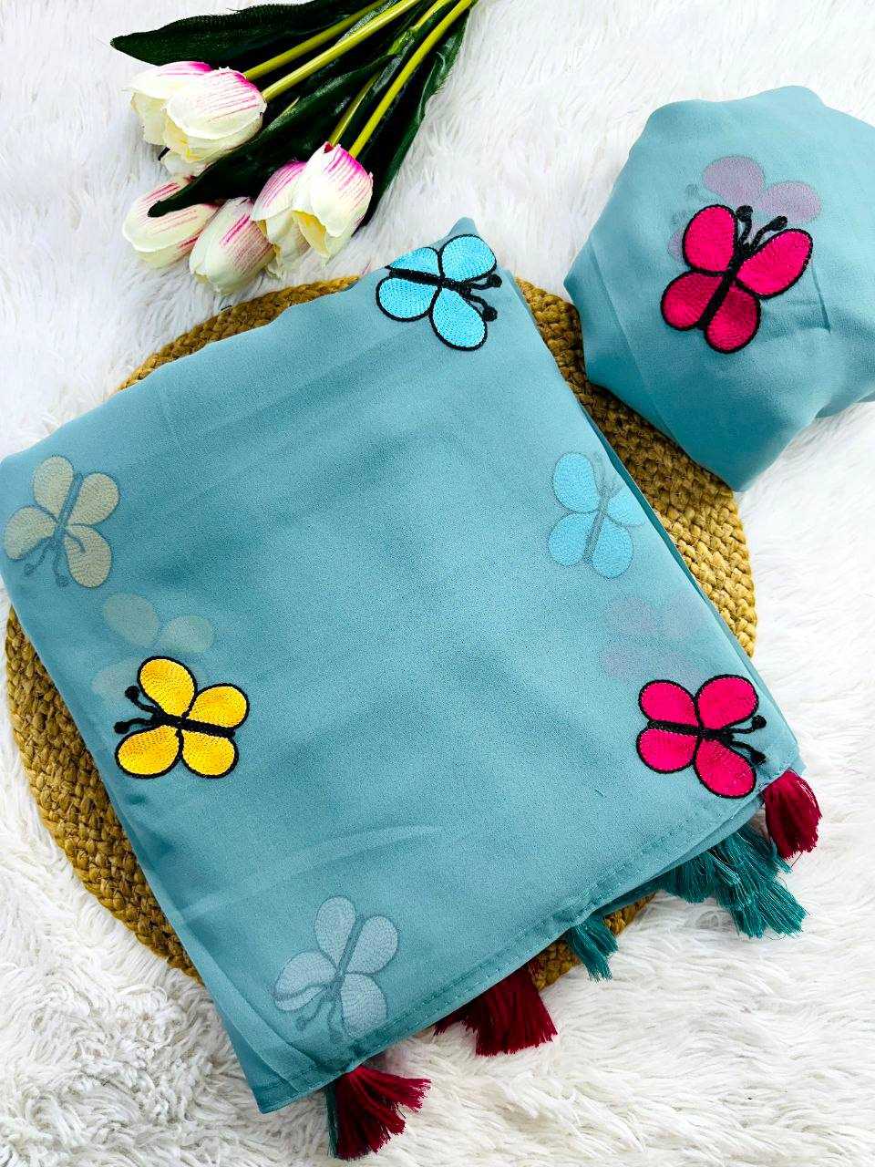 YNF Wholesale Georgette Party Wear Sarees  | Surat Manufacturer