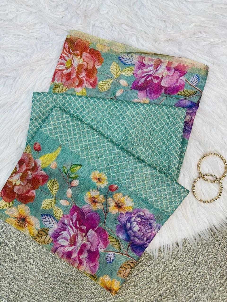 YNF Wholesale Linen Printed Sarees  | Surat Manufacturer