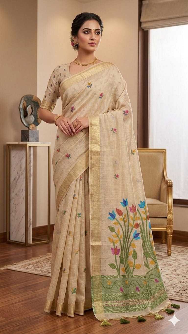 YNF Wholesale Cotton Floral Sarees  | Surat Manufacturer