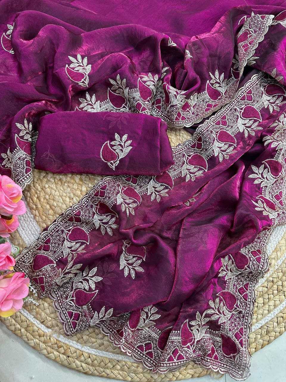 YNF Wholesale Space Silk Embroidered Sarees KESH488 Sare | Surat Manufacturer