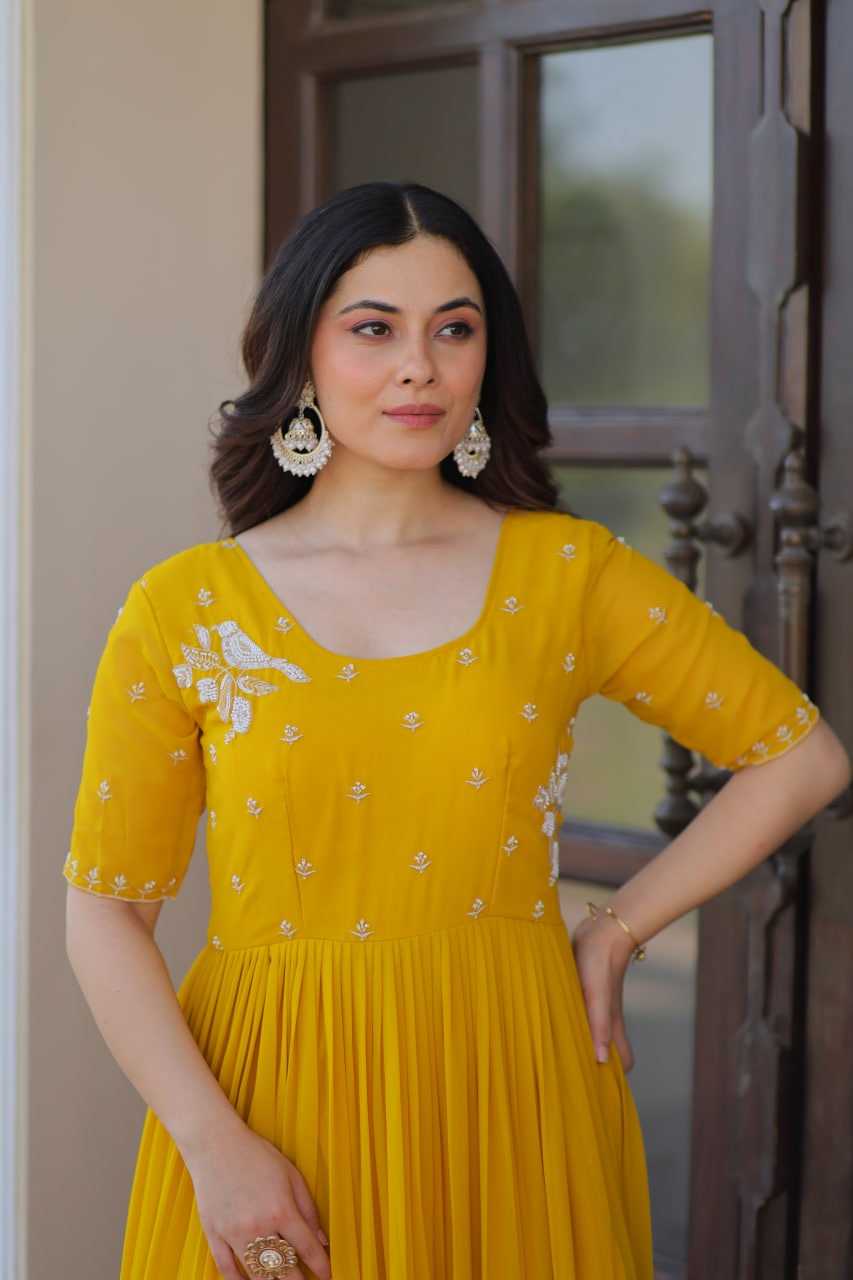 YNF Wholesale Faux Blooming Embroidery Gowns KESH489 1173 | Surat Manufacturer