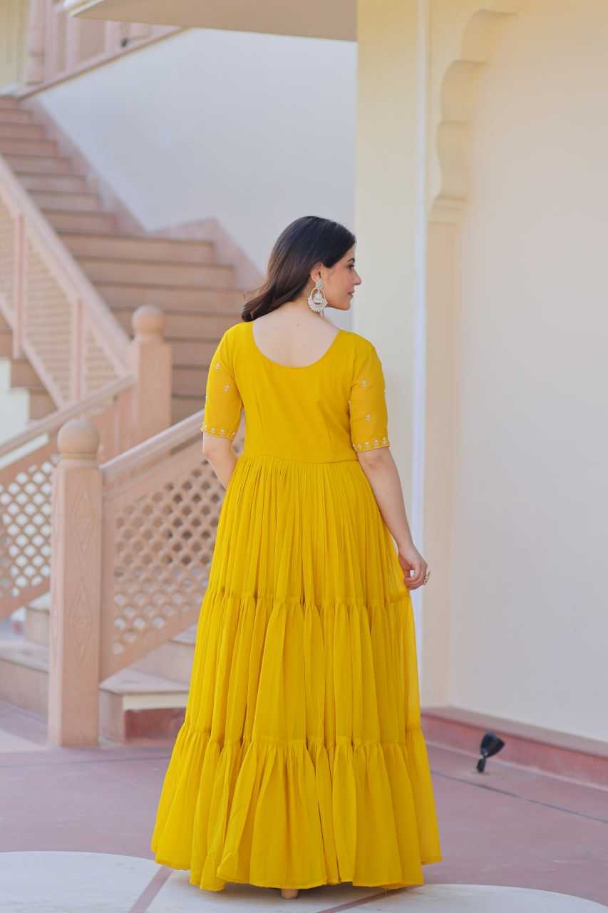 YNF Wholesale Faux Blooming Embroidery Gowns KESH489 1173 | Surat Manufacturer