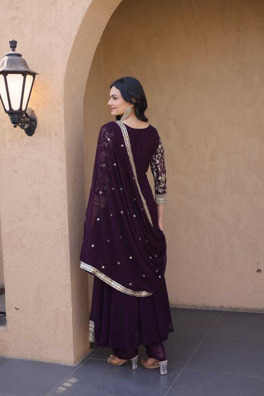 YNF Wholesale Faux Blooming Embroidery Gowns  | Surat Manufacturer