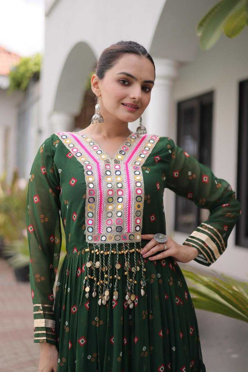 YNF Wholesale Faux Georgette Printed Gowns  | Surat Manufacturer