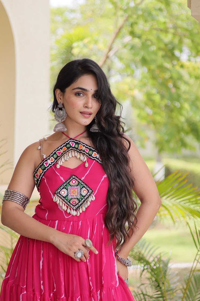 YNF Wholesale Faux Georgette Printed Gowns  | Surat Manufacturer