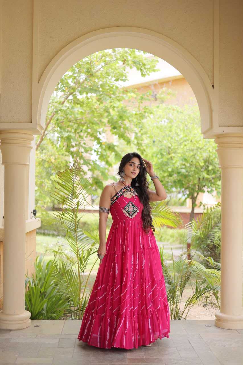 YNF Wholesale Faux Georgette Printed Gowns  | Surat Manufacturer