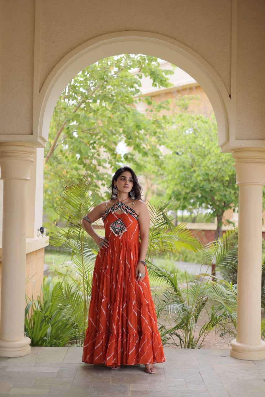 YNF Wholesale Faux Georgette Printed Gowns  | Surat Manufacturer