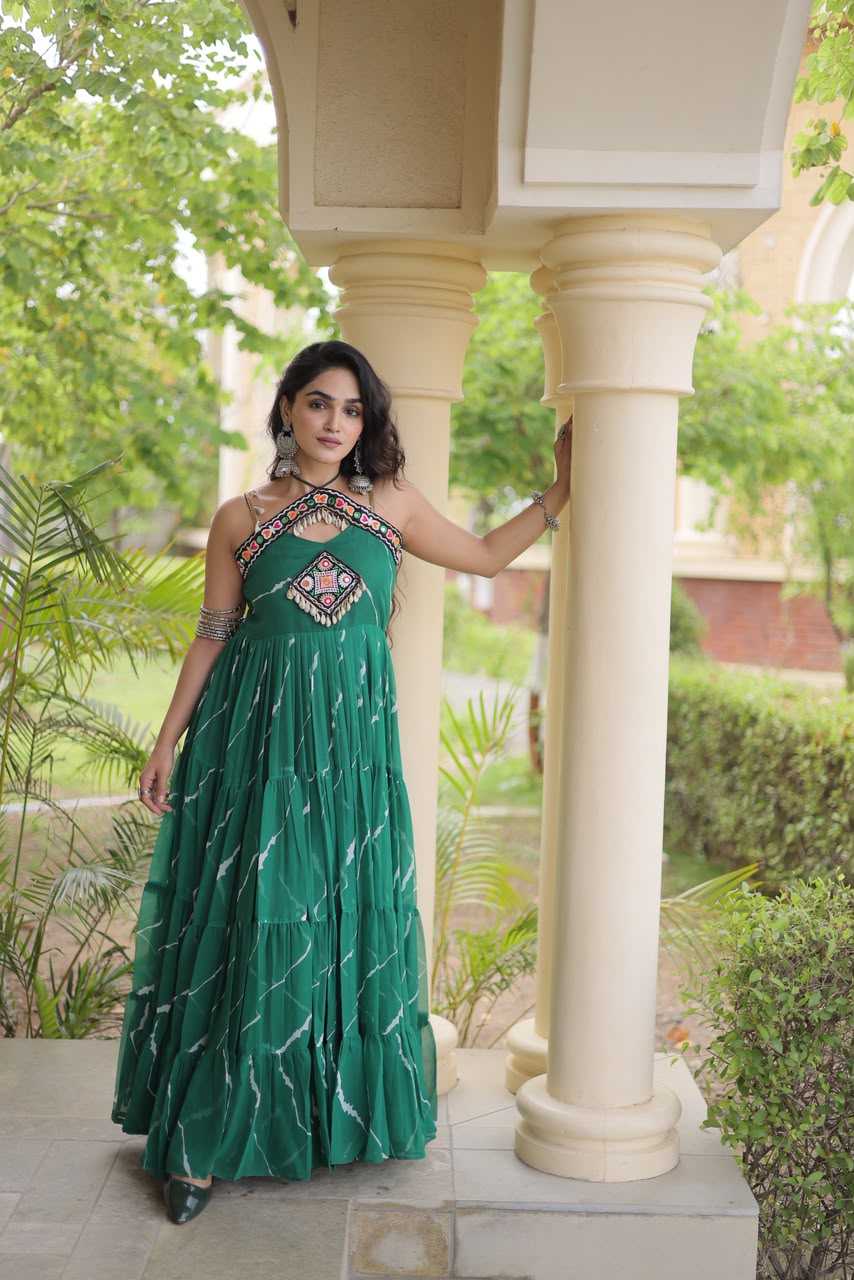 YNF Wholesale Faux Georgette Printed Gowns  | Surat Manufacturer