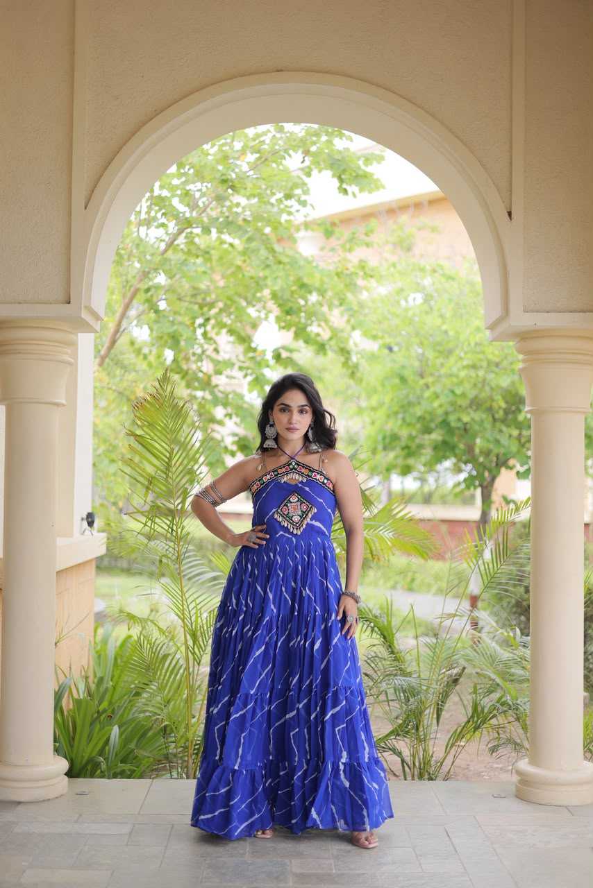 YNF Wholesale Faux Georgette Printed Gowns  | Surat Manufacturer