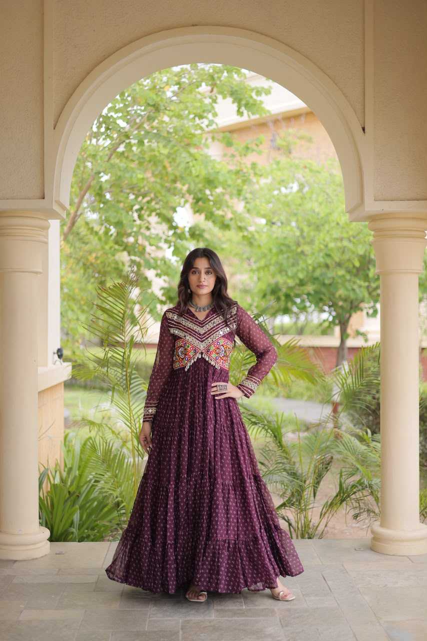 YNF Wholesale Fancy Printed Gowns  | Surat Manufacturer