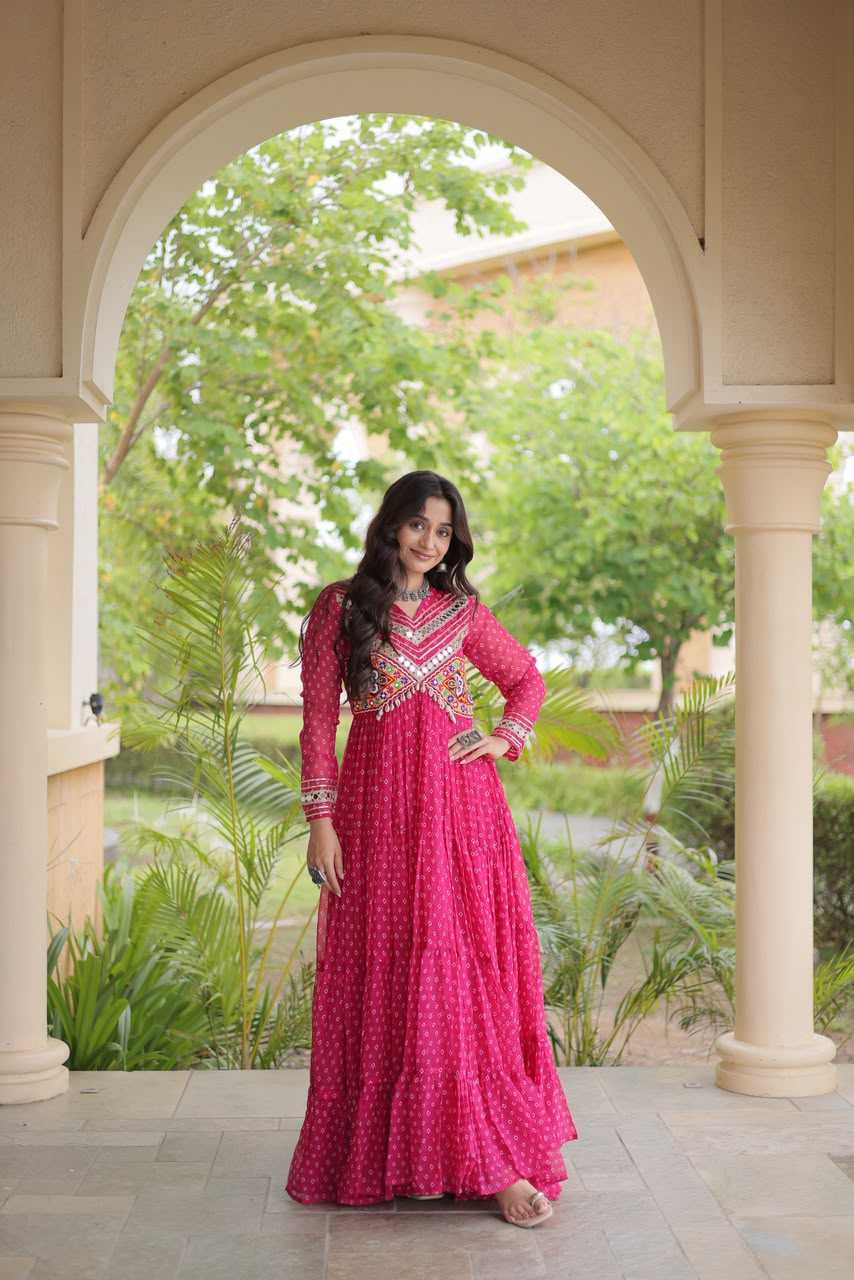 YNF Wholesale Fancy Printed Gowns  | Surat Manufacturer