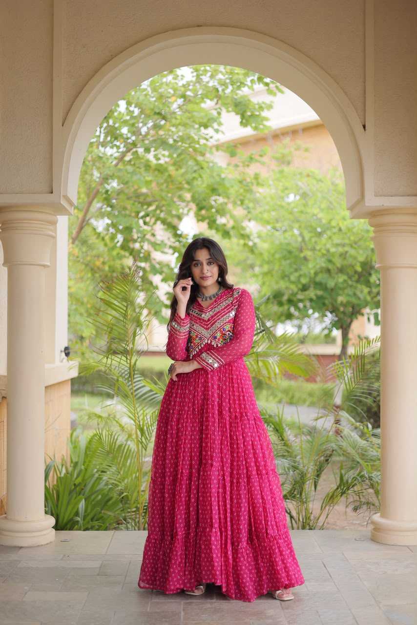 YNF Wholesale Fancy Printed Gowns  | Surat Manufacturer