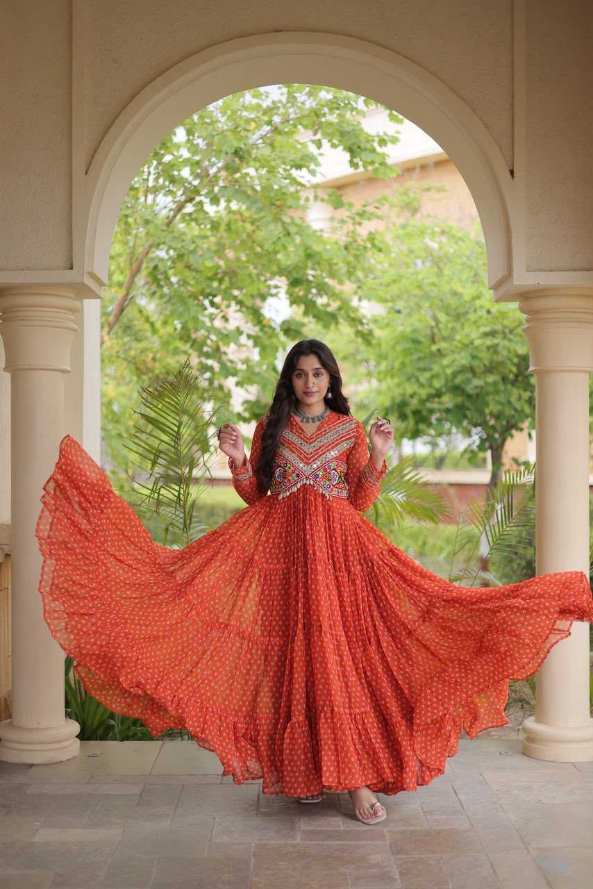 YNF Wholesale Fancy Printed Gowns  | Surat Manufacturer