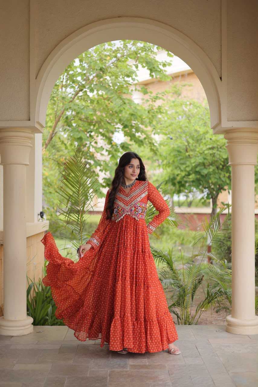YNF Wholesale Fancy Printed Gowns  | Surat Manufacturer
