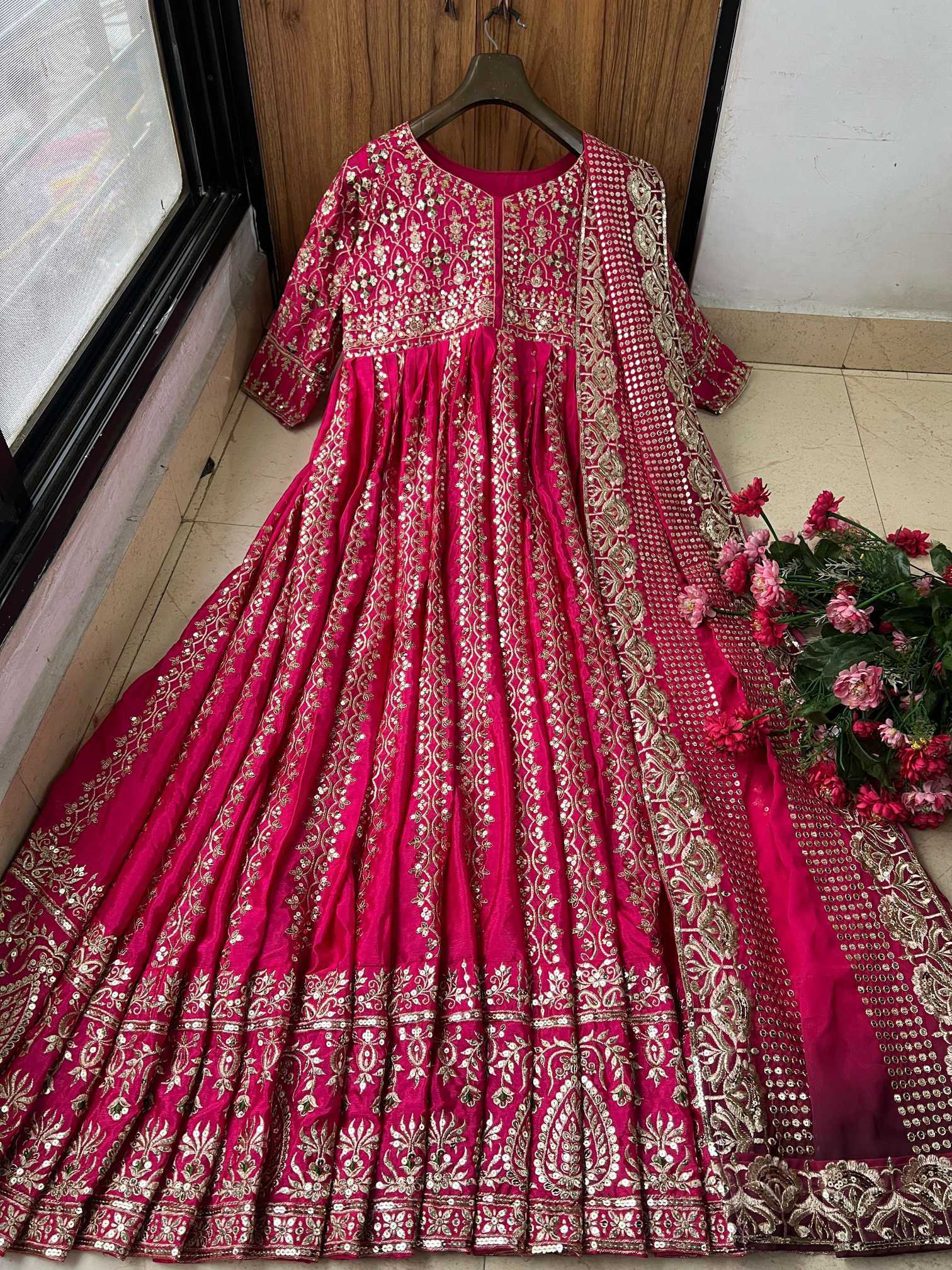 YNF Wholesale Chinon Silk Embroidery Gowns KESH492 1319 | Surat Manufacturer