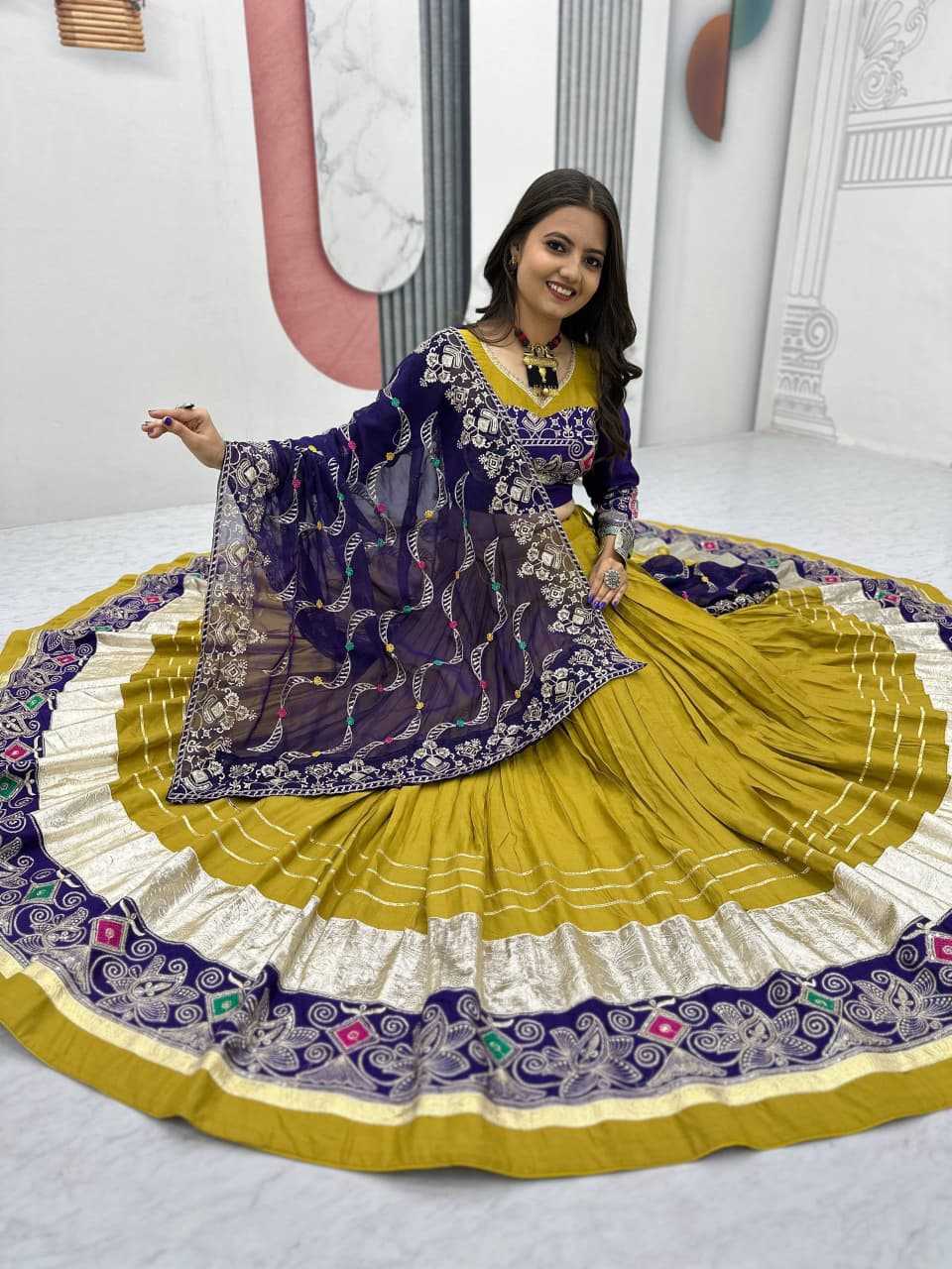 YNF Wholesale Cotton Embroidered Lehenga  | Surat Manufacturer