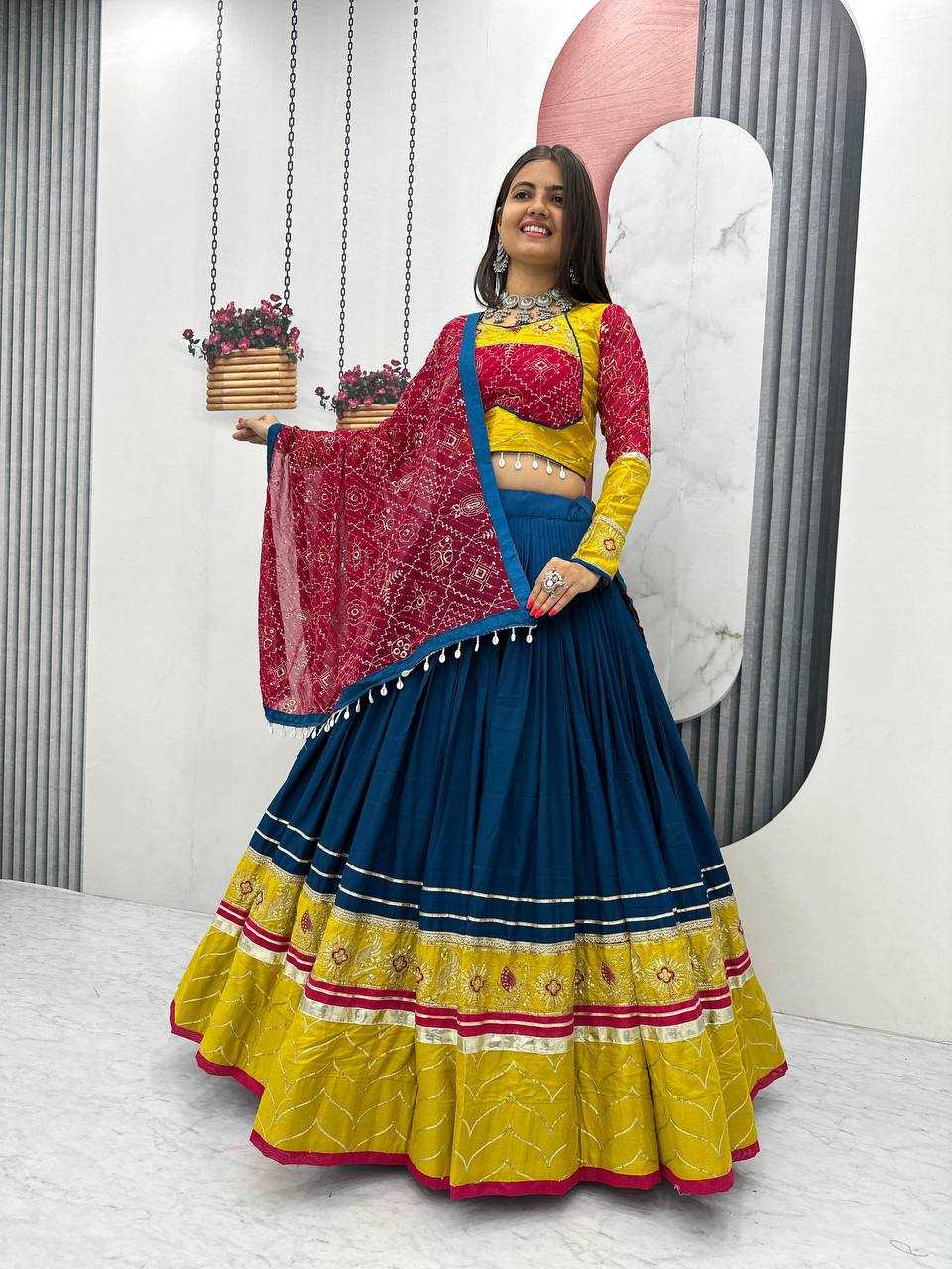 YNF Wholesale Cotton Embroidered Lehenga  | Surat Manufacturer