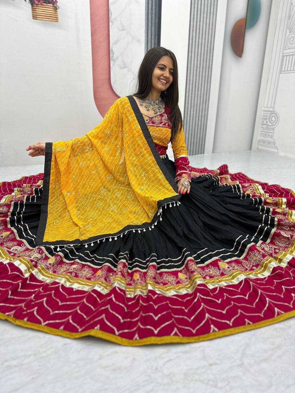 YNF Wholesale Cotton Embroidered Lehenga  | Surat Manufacturer