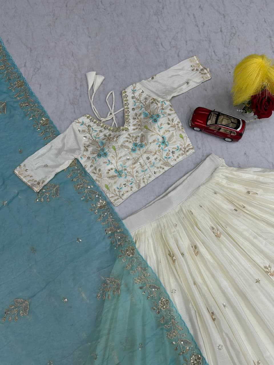 YNF Wholesale Chinon Embroidered Lehenga  | Surat Manufacturer