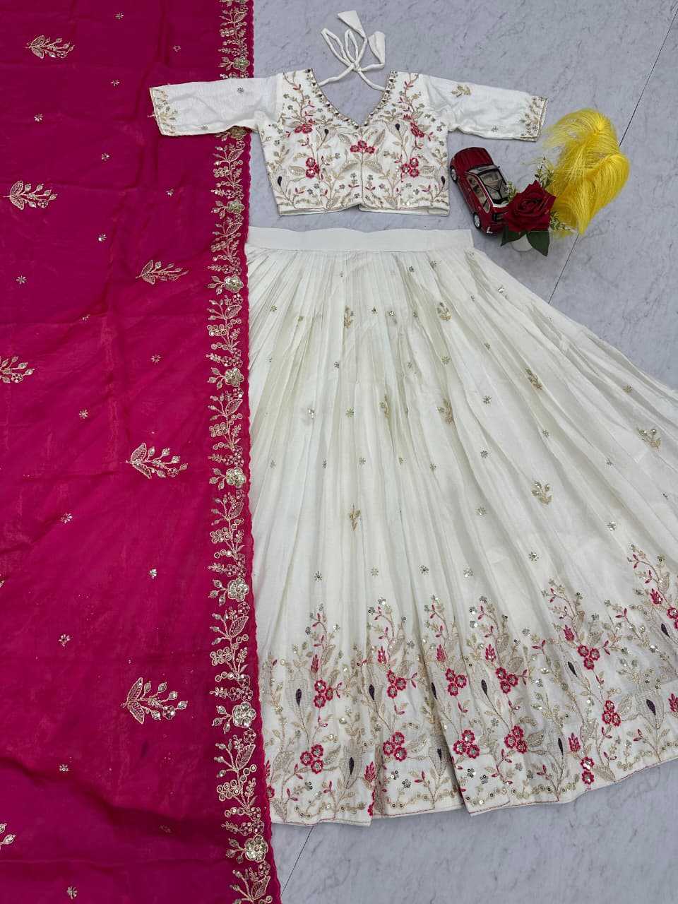 YNF Wholesale Chinon Embroidered Lehenga  | Surat Manufacturer